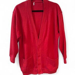 Vintage Red Button Up Cardigan